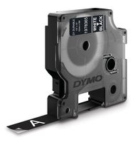 Märkband Dymo D1 Durable vit/svart 12 mm