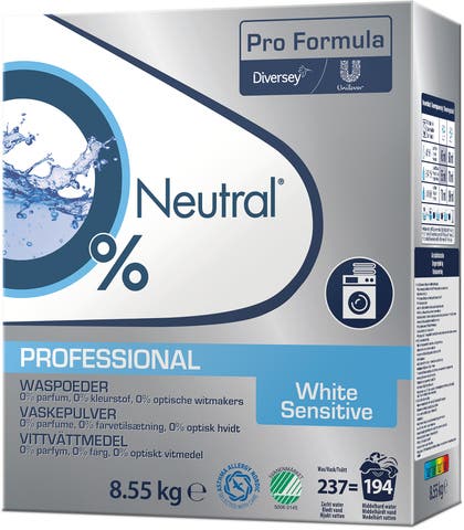 Tvättmedel Professional White Sensitive Neutral 8,55 kg