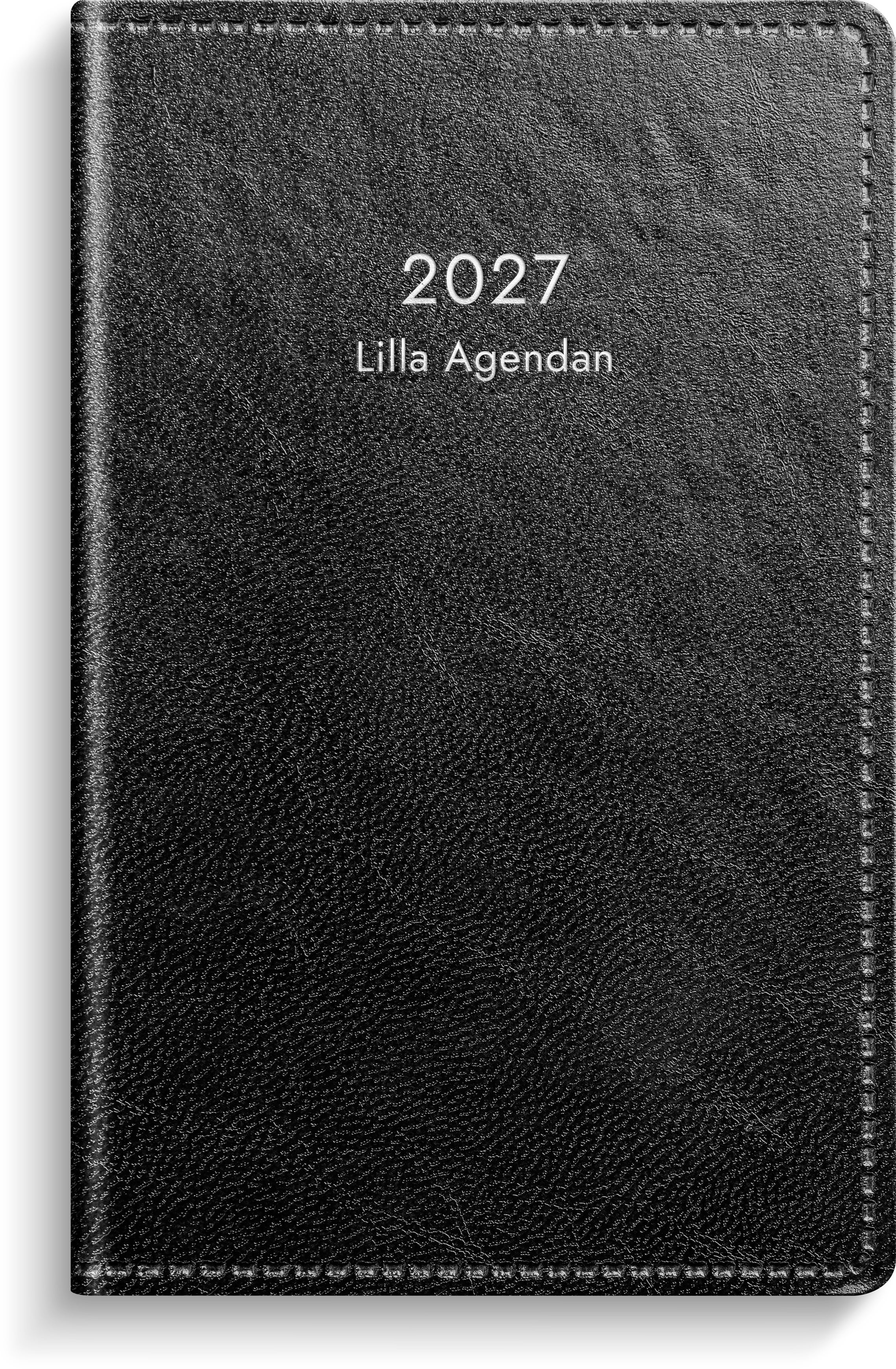 Lilla Agendan 2027 svart konstläder Burde