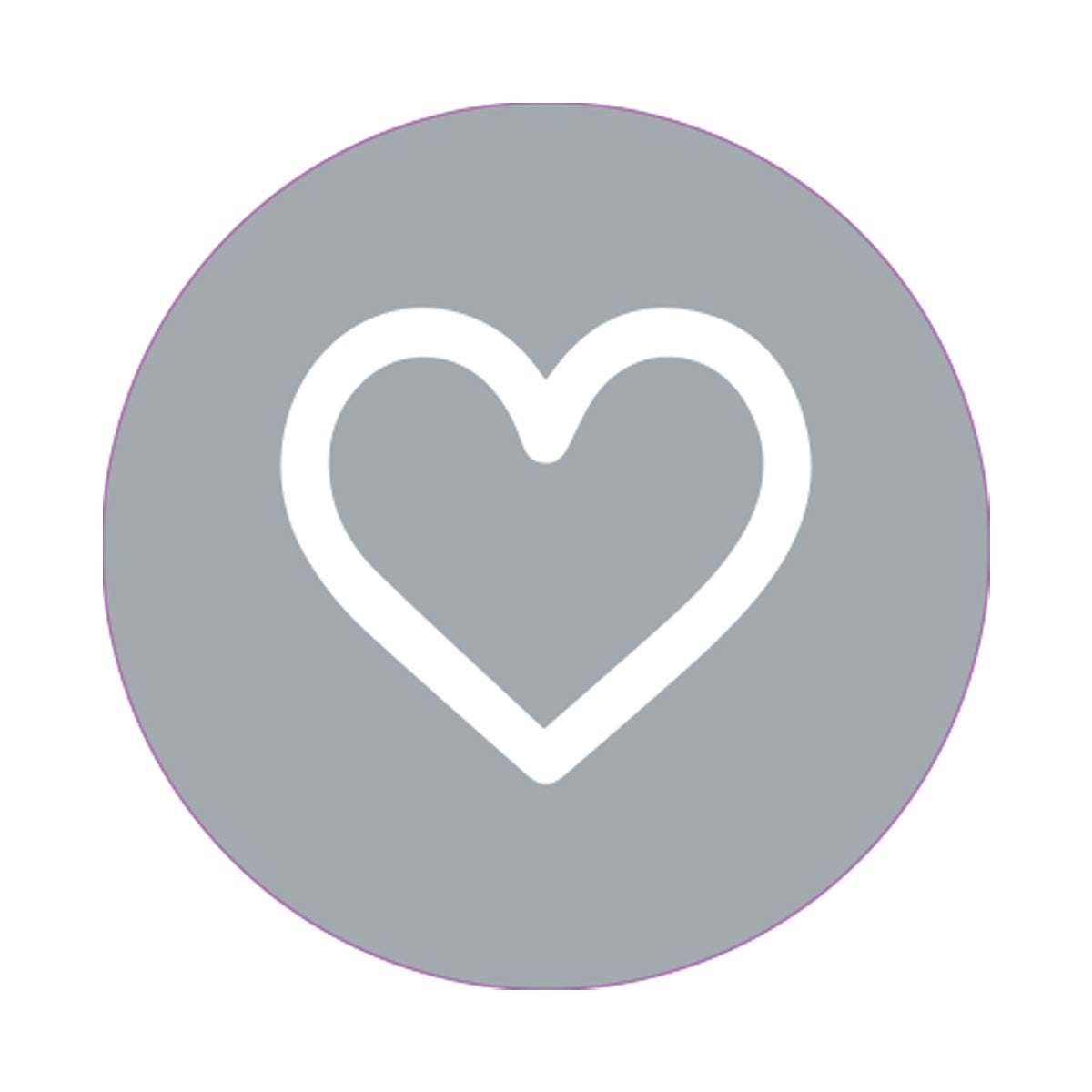 Etikett hjärta Ø33 mm grå/vit 500 st/fp