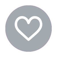 Etikett hjärta Ø33 mm grå/vit 500 st/fp