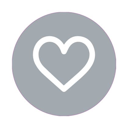 Etikett hjärta Ø33 mm grå/vit 500 st/fp