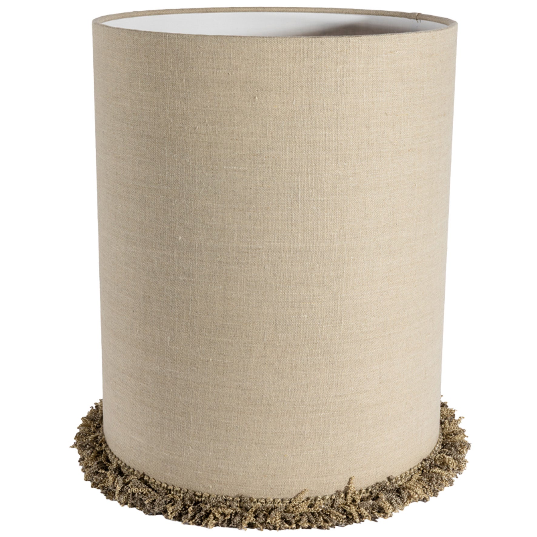 Lampskärm Cylinder D29 lin frans natur