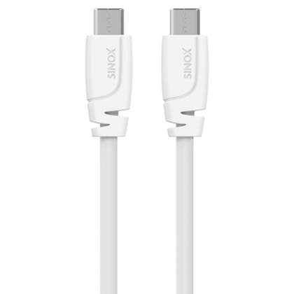 USB-C 2.0 kabel 2 m vit