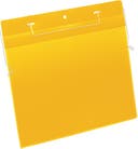 Plastficka A4L trådbygel gul 50 st/fp