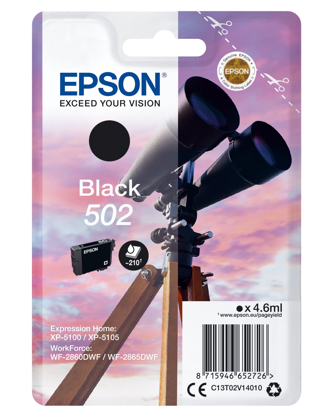 Bläck Epson T502 Svart