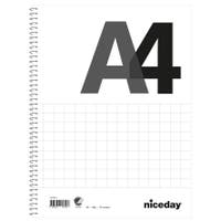 Kollegieblock A4 Hålat 70blad 60g rutat Niceday