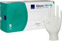 Handske Nitril Puderfri S vit 150 st/fp