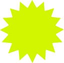 Stjärna 180 mm fluor gul 25 st/fp