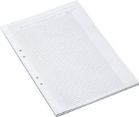 Provskrivningsblad A3 rutat 5x5mm 250/fp