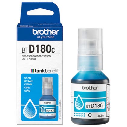 Bläckflaska Brother 180C 5K Cyan