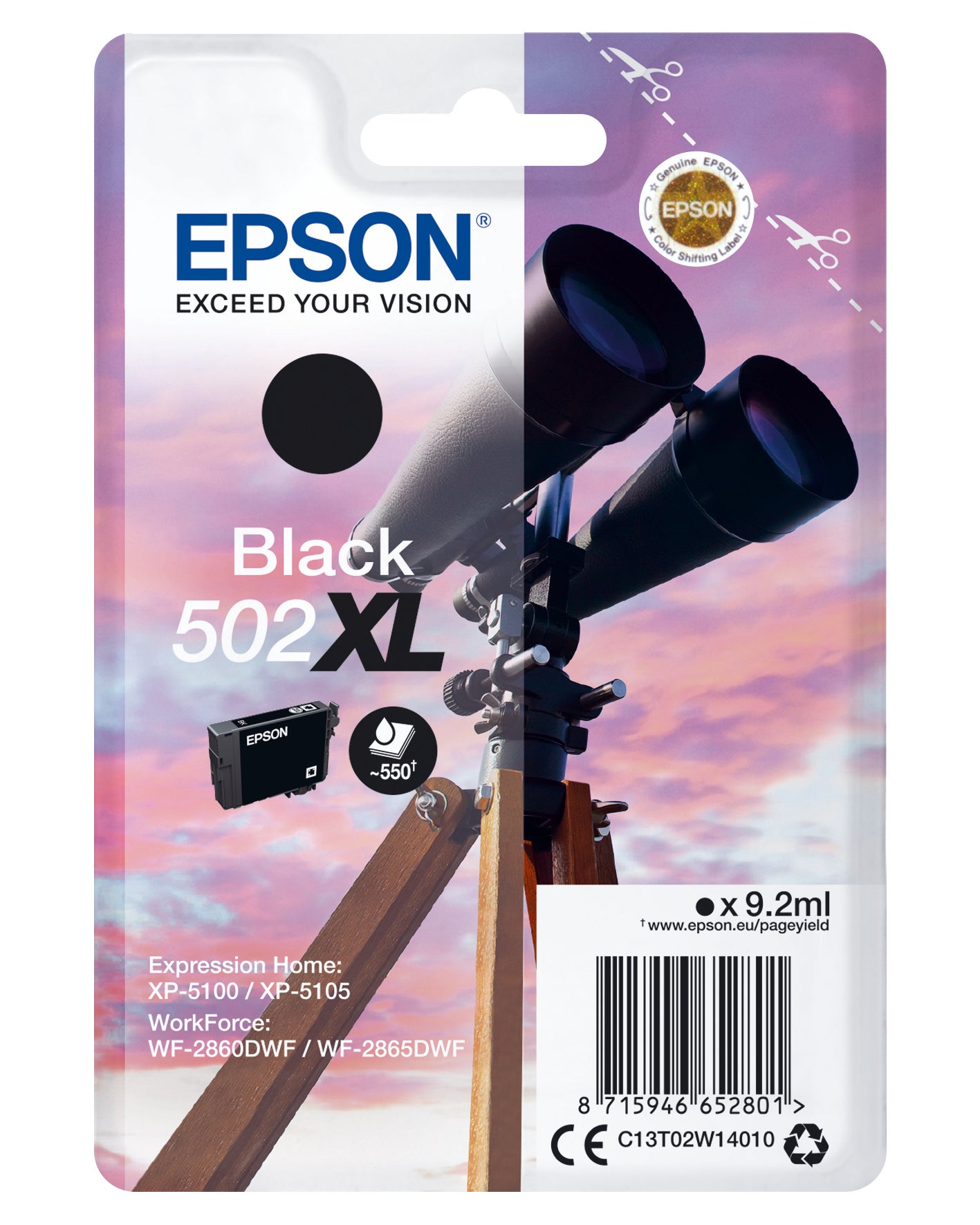 Bläck Epson T502 XL Svart