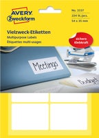 Etikett 54x35mm vit 224/fp