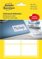 Etikett 54x35mm vit 224/fp