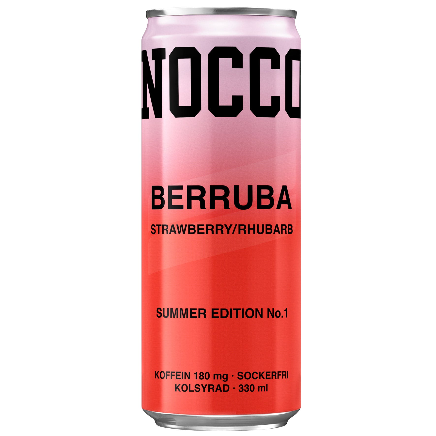Energidryck Nocco BCAA Berruba Strawberry/rhubard 33 cl inkl pant