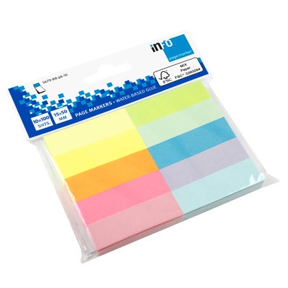 Märkflikar Info papper 15x50mm 100x10/fp