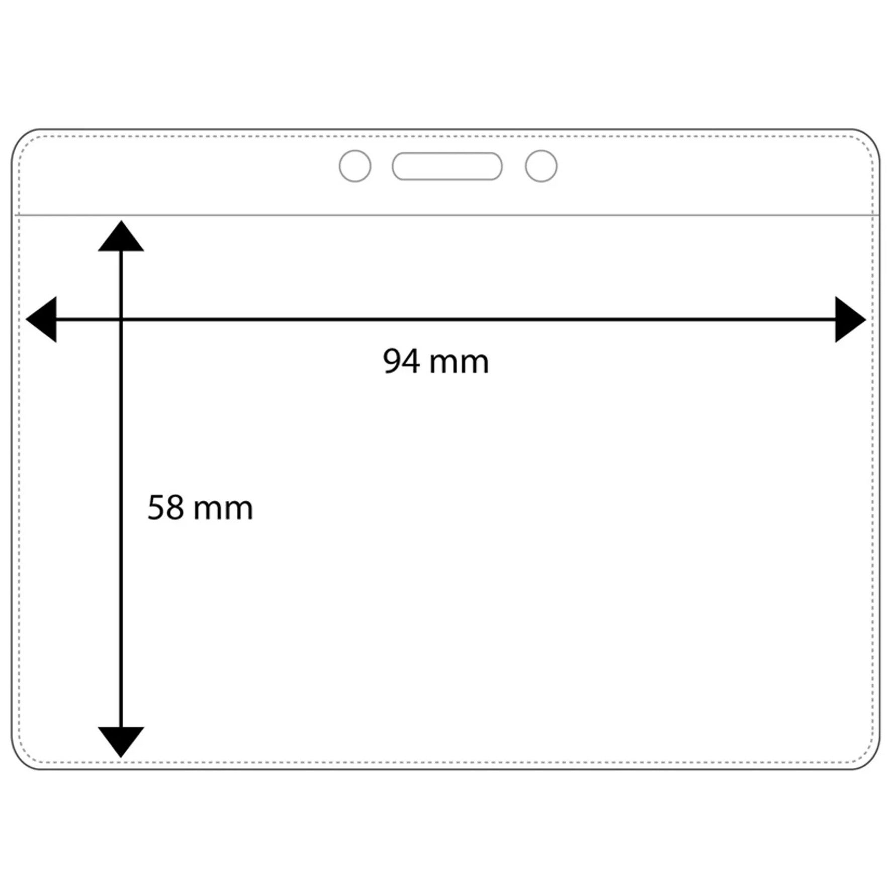 Plastficka liggande 94x58 mm