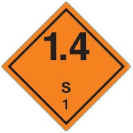 Farligt gods-etiketter 1.4 Explosives 250 st/rulle