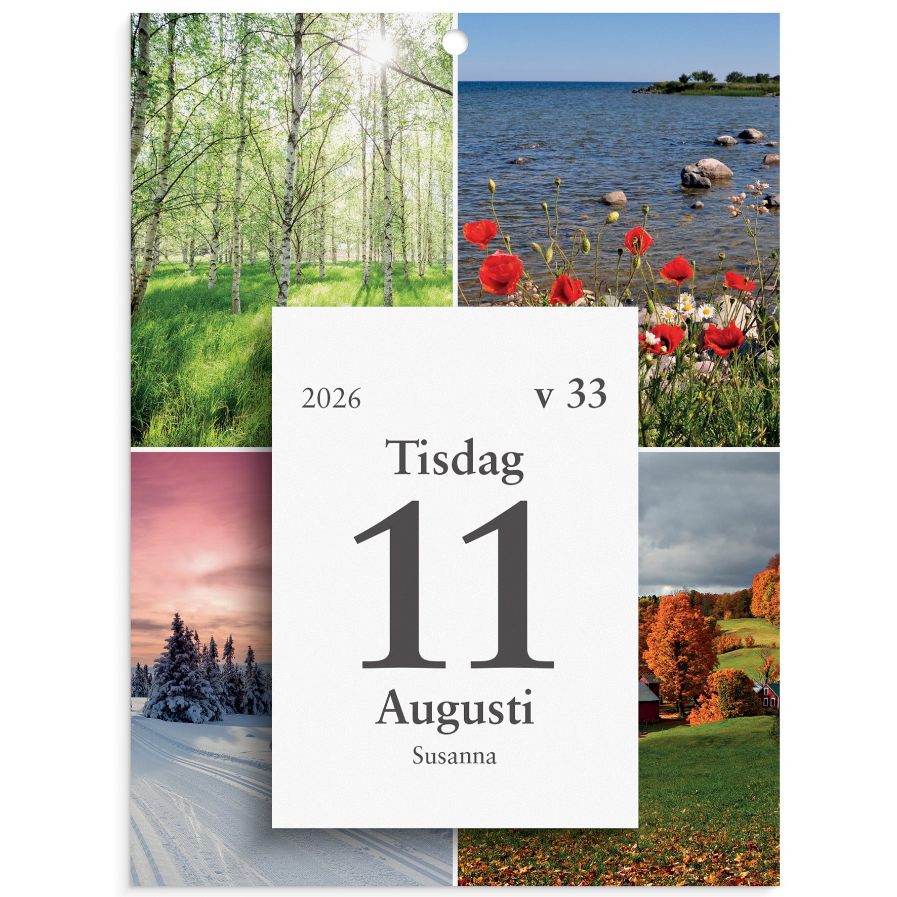 Väggplån med dagblock Årstider