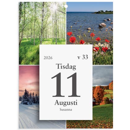 Väggplån med dagblock Årstider