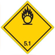 Farligt gods-etiketter 5.1 Oxidizer 250 st/rulle