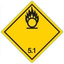 Farligt gods-etiketter 5.1 Oxidizer 250 st/rulle