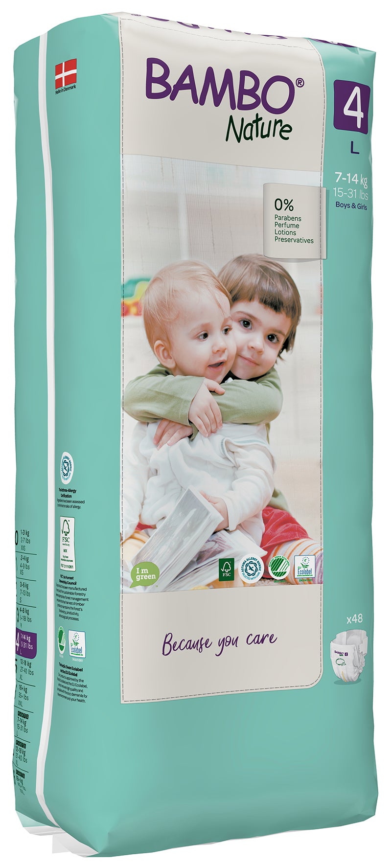 Blöja Bambo Nature 7-14 kg tall 48 st/fp