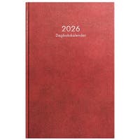 Dagbokskalender 2026 röd
