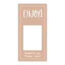 Etikett Enjoy / Have a nice day! 50 x 100 mm brun 500 st/fp