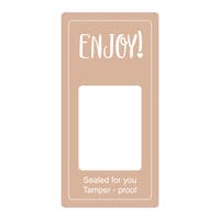 Etikett Enjoy / Have a nice day! 50 x 100 mm brun 500 st/fp