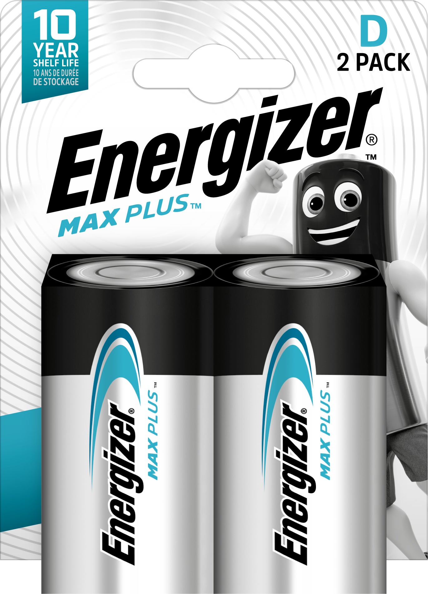 Energizer Batteri Max Plus Alkaliskt D 2-pack