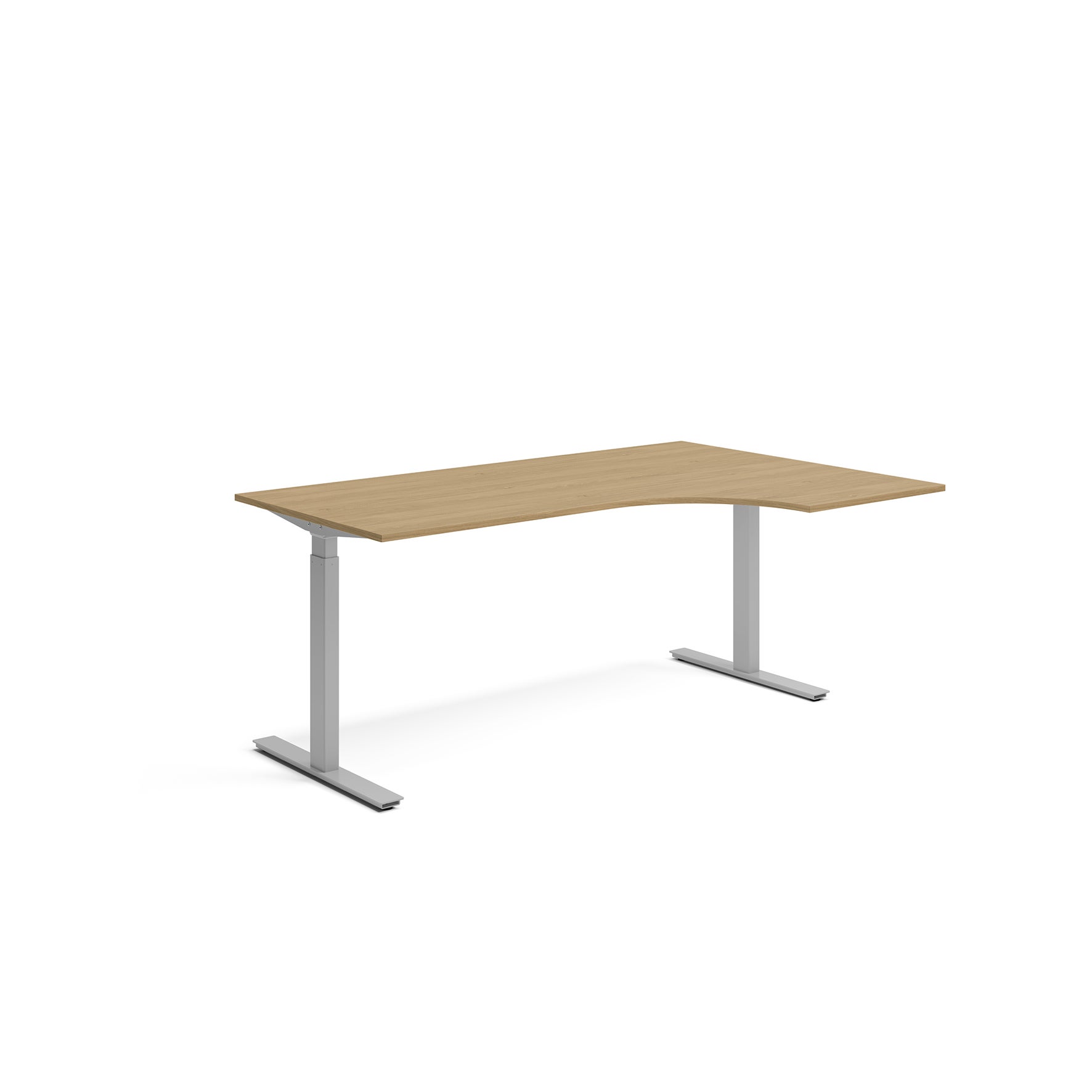 Högersvängt skrivbord Ergofunk Smart 800x1800x1200x600 mm Silver underrede