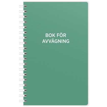 Avvägningsbok 105x170 mm 72 blad