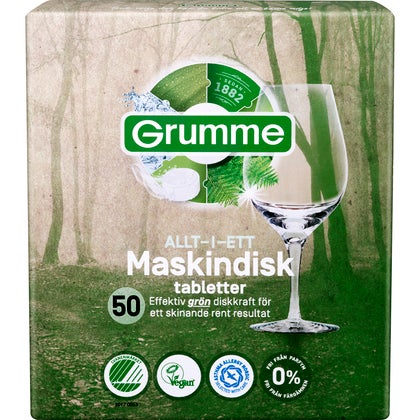 Maskindiskmedel tabletter Grumme 50 st/fp
