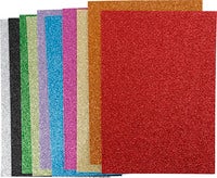 Dekorgummi A4 2mm glitter 10/f