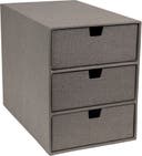 3-lådsbyrå Bigso Ingrid canvas grå