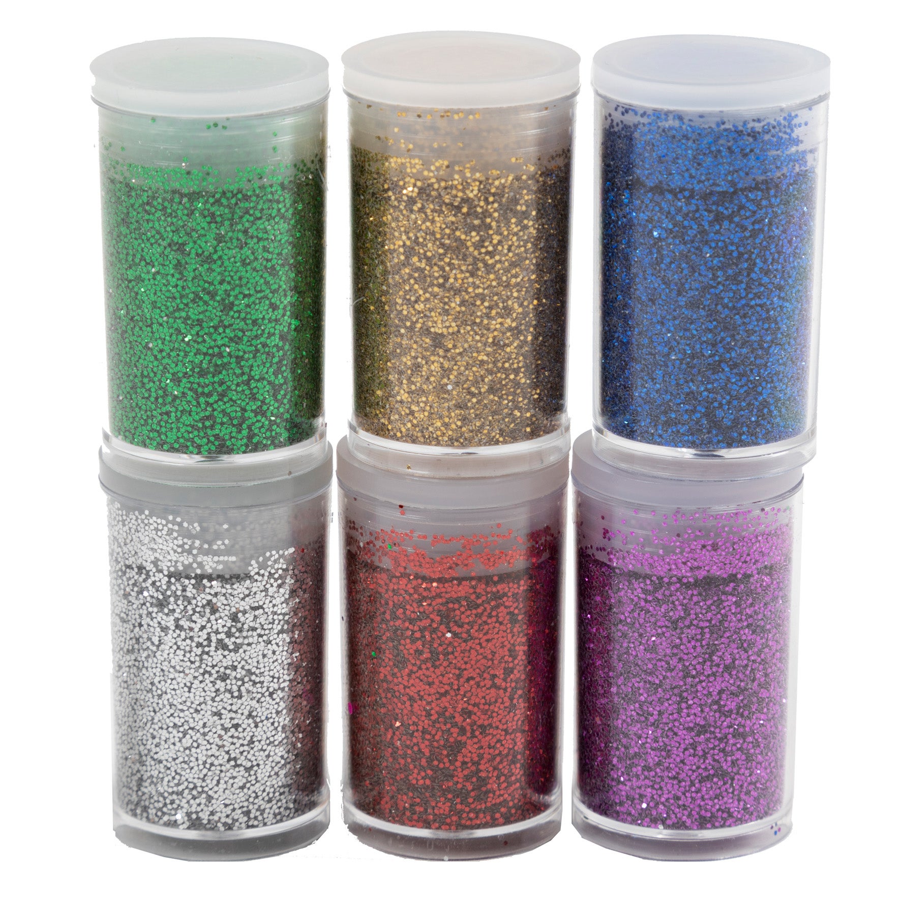 Glitter Bio mixade färger 6x7ml