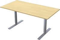Skrivbord Manuell 1600 x 800 mm 2-pelarstativ inkl. bordsskiva Björk Lanab