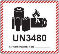 Farligt gods-etiketter UN3480 500 st/rulle