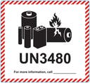Farligt gods-etiketter UN3480 500 st/rulle