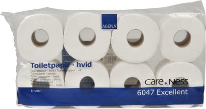 Toalettpapper 3-lager vit 72 st/bal CareNess Abena