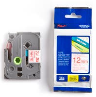 Märkband TZe232 12mm röd/vit