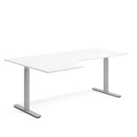 Skrivbord el vänster 80x200 cm Vit/Silver