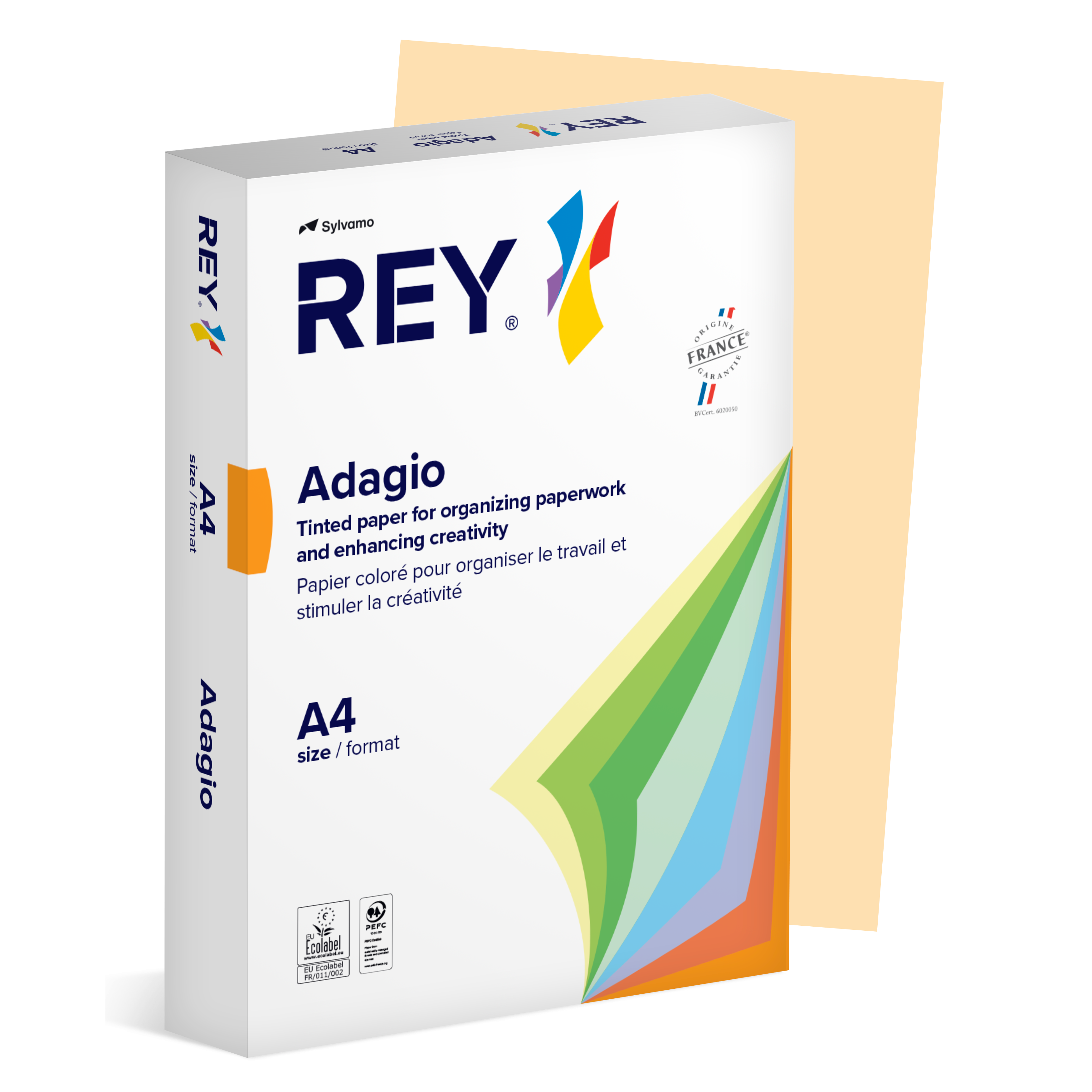 Färgat kopieringspapper Rey Adagio A4 160g 250/fp Sand