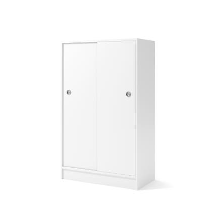 Skåp med skjutdörrar inkl lås H=1325 mm Vit