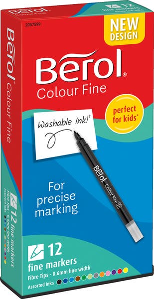 Tuschpennor Berol Fine 12 st/fp