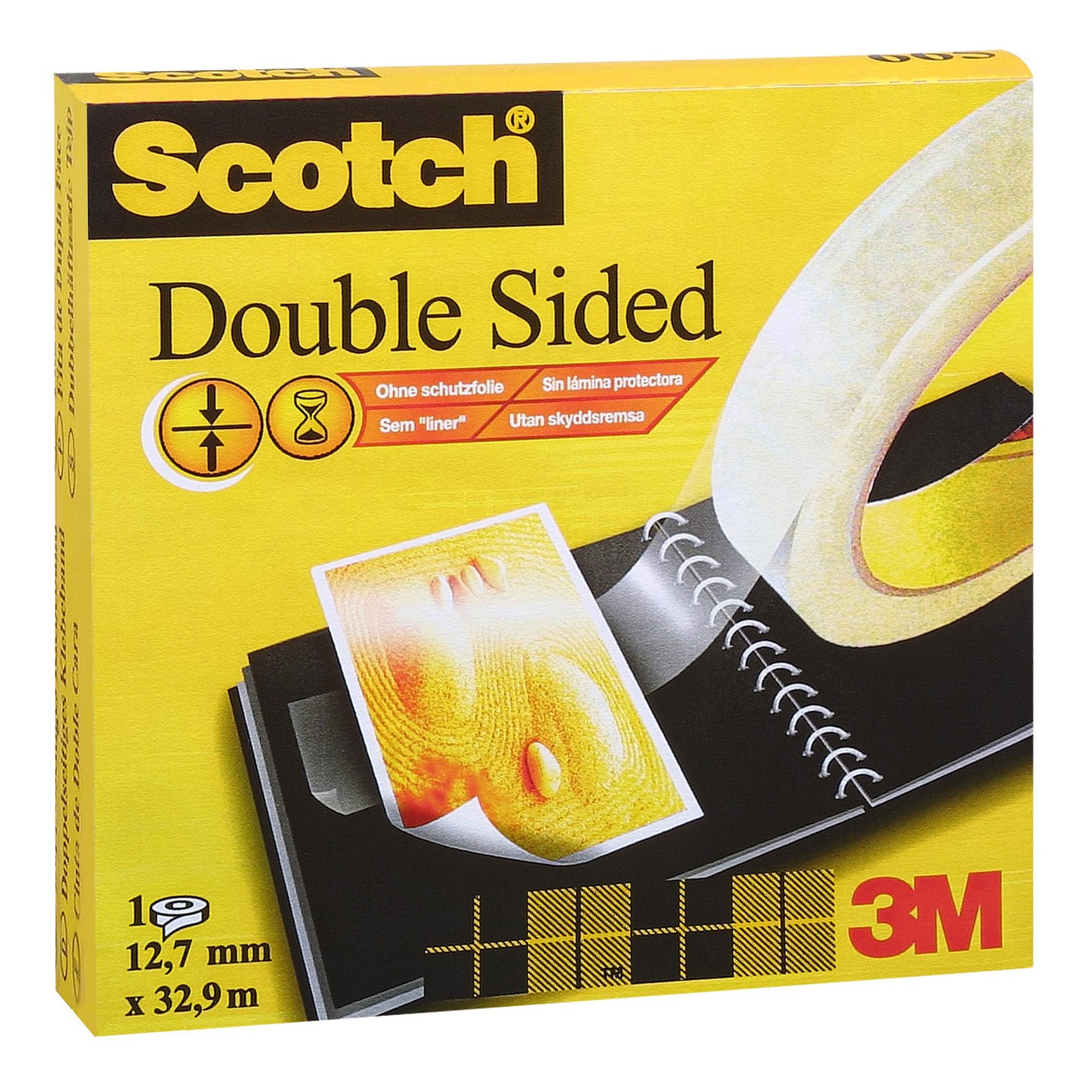 Tejp 3M 665 dubbelhäftande 33 m x 12 mm