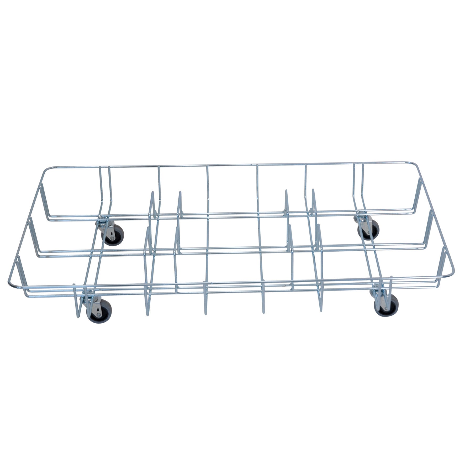 Trådvagn för sopkärl 3x60 liter zink