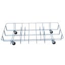 Trådvagn för sopkärl 3x60 liter zink