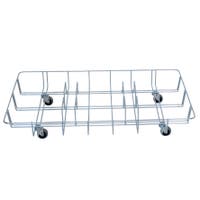 Trådvagn för sopkärl 3x60 liter zink